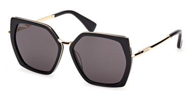 MaxMara Eyeglasses MM0136 shiny black / smoke/01A