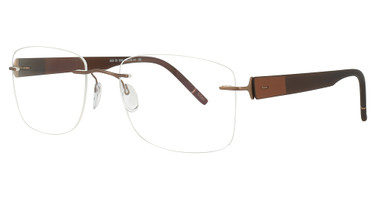Silhouette Eyeglasses 5553 Rectangle Bronze Brown/6040