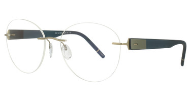 Silhouette Eyeglasses 5553 Modified Oval Cool Aqua/8540