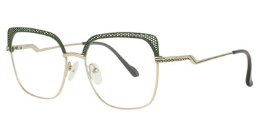 Reflections Eyeglasses R816 Dark Green/Gold/19