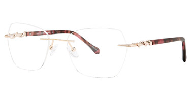 Times Square Eyeglasses ELEGANT 7 BURGUNDY/PINK