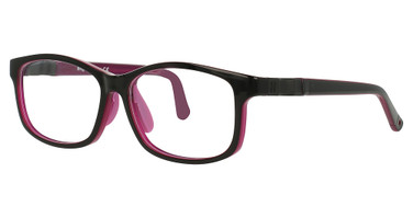 Indii Kids Eyeglasses INF502-BOUNCE BLACK/CRYS DARK PURP/C1