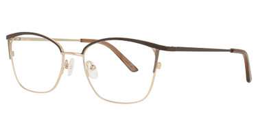 New Millennium Eyewear Eyeglasses HONDA BRN/GOLD/BRN