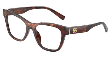DOLCE & GABBANA Eyeglasses DG3430 DARK RED HAVANA/3222