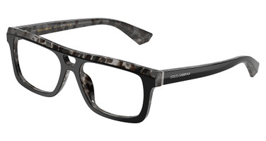 DOLCE & GABBANA Eyeglasses DG3431 BLACK ON GREY HAVANA/3403