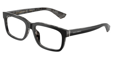 DOLCE & GABBANA Eyeglasses DG3432 BLACK ON GREY HAVANA/3403