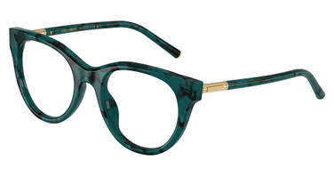 DOLCE & GABBANA Eyeglasses DG3433 PEARL HAVANA PETROLEUM/3460