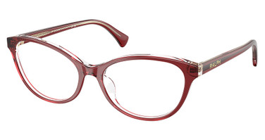 Ralph Eyeglasses RA7186U DARK BURGUNDY ON TRANSPA/5920