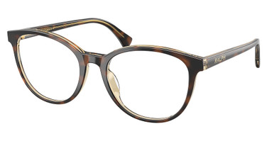 Ralph Eyeglasses RA7188U DARK HAVANA ON TRANSPARE/6294