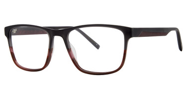 Jhane Barnes Eyeglasses Arbitrary Black Crimson/BK