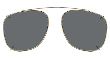 Hilco Eyeglasses Sun Clips, Square Pewter