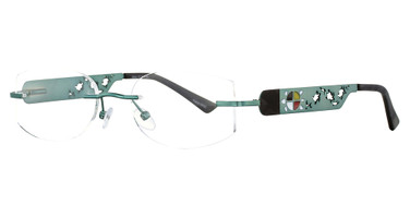 Encore Vision Eyeglasses Turtle Green