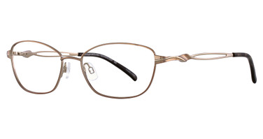 Easyclip Eyeglasses EC357 Shnlightbrown & Gold/10