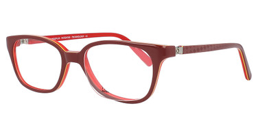 Easyclip Eyeglasses EC430 Burgundy & Yellow & Red/30