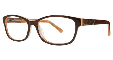 Daisy Fuentes Eyeglasses Daisy Fuentes Eugenia Brown Peach/183