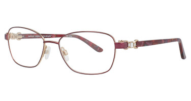 Easyclip Eyeglasses EC437 Shiny Dark Pink & Gold/30