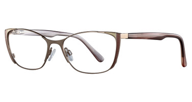 Easyclip Eyeglasses EC442 Satin Light Brown & Gold & Pink/10