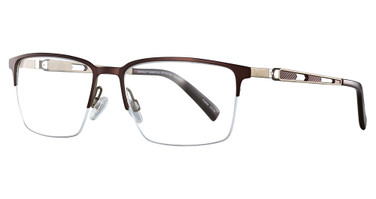 Easyclip Eyeglasses EC459 Matt Dark Brown & Light Gold/10