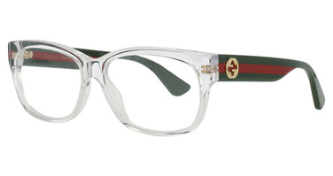 Gucci Eyeglasses GG0278O CRYSTAL-GREEN-TRANSPARENT/016