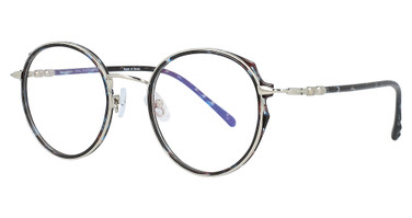 iChill Eyeglasses C7020 Dark Blue Marbled & Silver/50