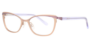 Easyclip Eyeglasses EC509 Satin Light Brown & Purple/Purple Crystal/10