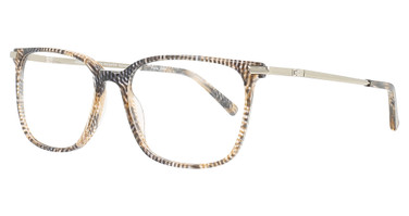 Easyclip Eyeglasses EC520 Brown & Grey & Crystal Marbled/Shiny Steel/10