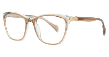 Easyclip Eyeglasses EC519 Brown Crystal & Light Blue Crystal & Gold/10