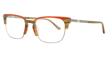 Easyclip Eyeglasses EC531 Brown & Red & Grey Marbled & Matt Steel/Matt Steel/10