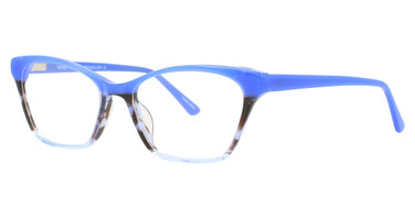 Takumi Eyeglasses TK1144 Blue & Marbled Light Blue & Dark Brown/Blue/50