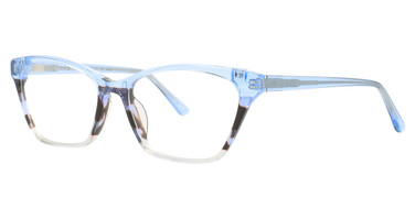 Easyclip Eyeglasses EC542 Crystal Light Blue/Marbled Dark Brown/Light Blue/50