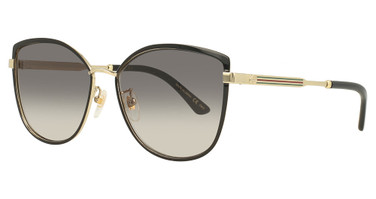 Gucci Eyeglasses GG0589SK BLACK-GOLD-GREY/001