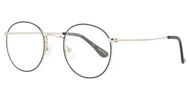 Adin Thomas Eyeglasses AT-482 Black/Chrome/1