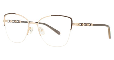 Adrienne Vittadini Eyeglasses 1284 Gold/Toffee