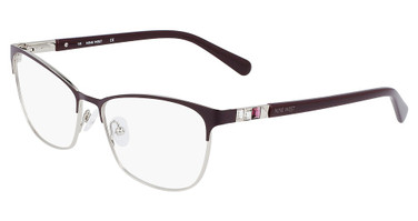 Nine West Eyeglasses NW1099 (505) PLUM / SILVER/505
