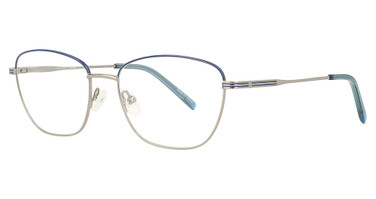 Cote d Azur Eyeglasses CDA-322 Navy / Silver/2