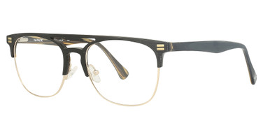Hurley Eyeglasses HMO103 Matte Black Wood Grain-Shiny Black Horn / Shiny Light Gold/002