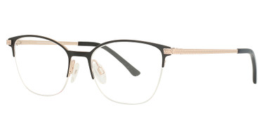 Easyclip Eyeglasses EC605 Satin Black & Pink Gold/ Black & Pink Gold/90