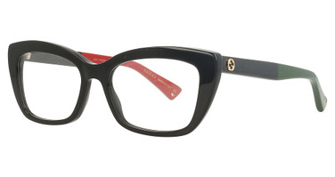 Gucci Eyeglasses GG0165ON BLACK-BLACK-TRANSPARENT/003
