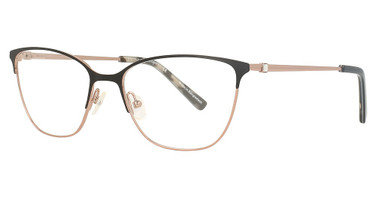 Cote d Azur Eyeglasses CDA-338 Black / Rose Gold/1