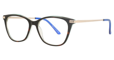 Continental Optical Imports Eyeglasses Precision 505 Tortoise/Aqua Blue