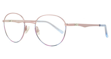 Easyclip Eyeglasses EC657 Shiny Pink Gold & Blue Trortoise/50