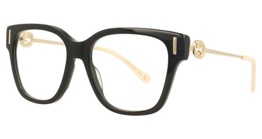 Gucci Eyeglasses GG1204O BLACK-GOLD-TRANSPARENT/001