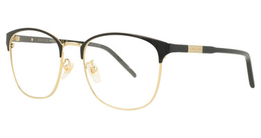 Gucci Eyeglasses GG1231OA GOLD-BLACK-TRANSPARENT/001