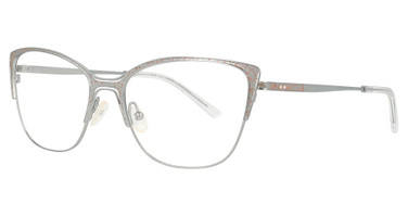 Cote d Azur Eyeglasses CDA-374 Silver / Terracotta/3