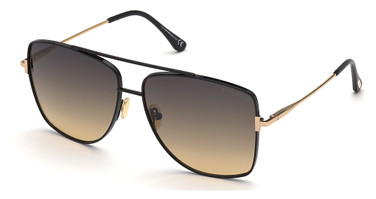 Tom Ford Eyeglasses FT0838 shiny black / gradient smoke/01B