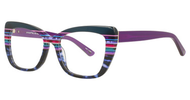Divaldi Eyeglasses DVO8240 PURPLE WITH LINES/80