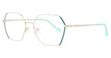 Scott Harris Eyeglasses Scott Harris 914 Silver / Aqua / Navy/2