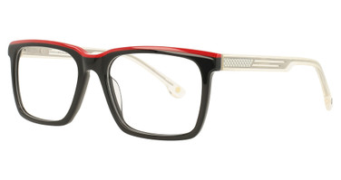 Divaldi Eyeglasses DVO8260 CLEAR BLACK & RED/90
