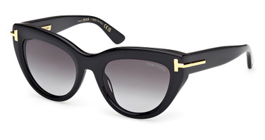 Tom Ford Eyeglasses FT1252 shiny black / gradient smoke/01B