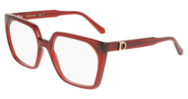 Ferragamo Eyeglasses SF3042E TRANSPARENT BURGUNDY/612